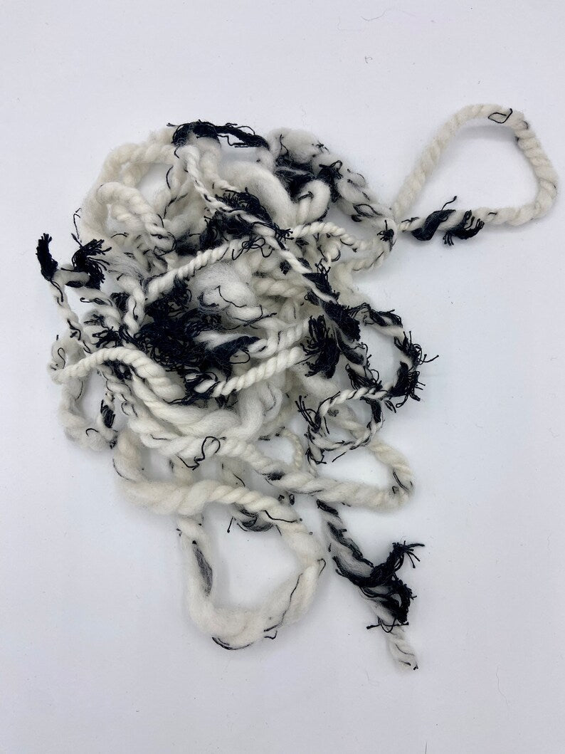 Black Rope Scrap Yarn Mini Skein