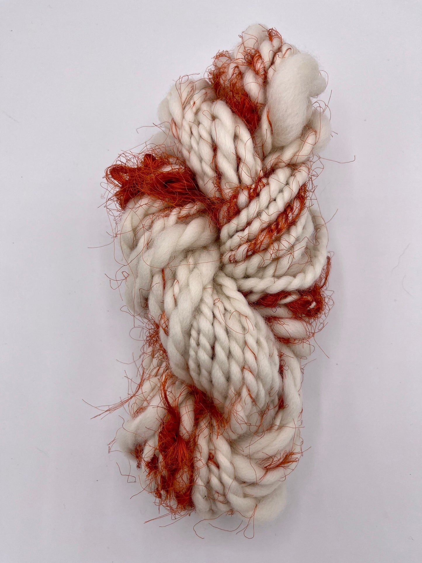 Burnt Orange Sari Silk Art Yarn #327
