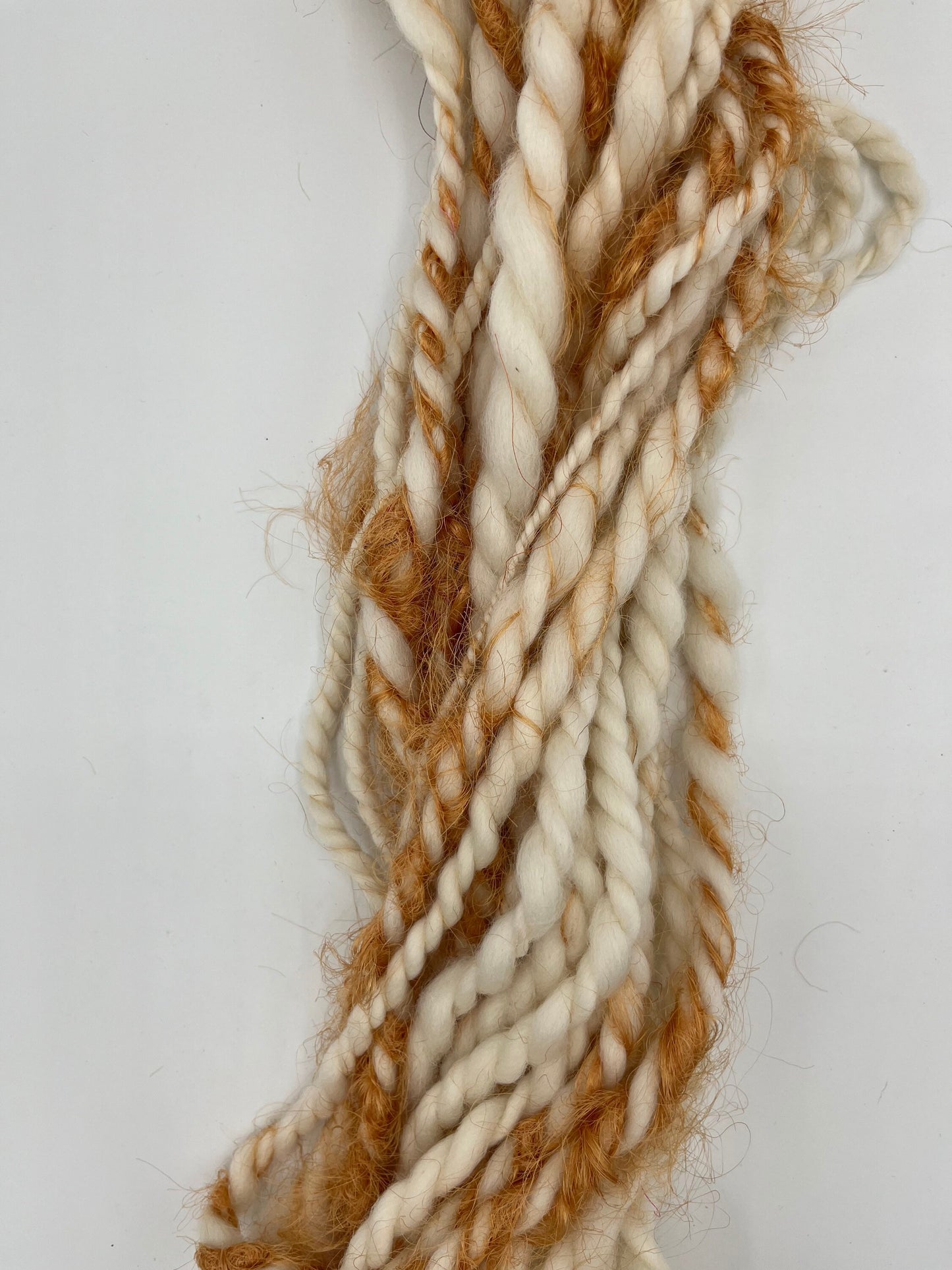 Orange/Peach Sari Silk Art Yarn