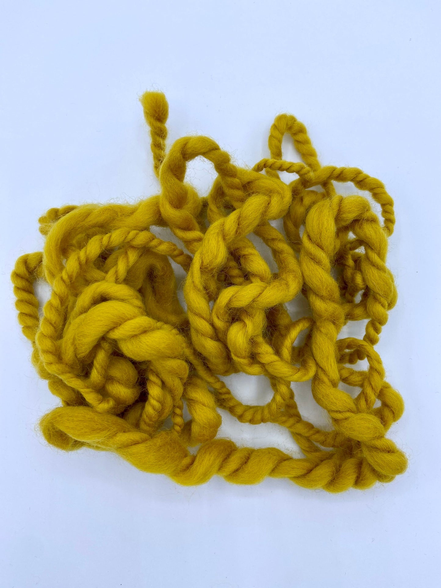 Bulky Mustard Yarn Mini Skein
