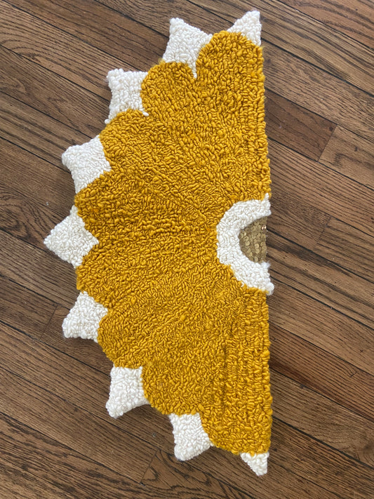 Mustard Starburst Tufted Wall Hanging