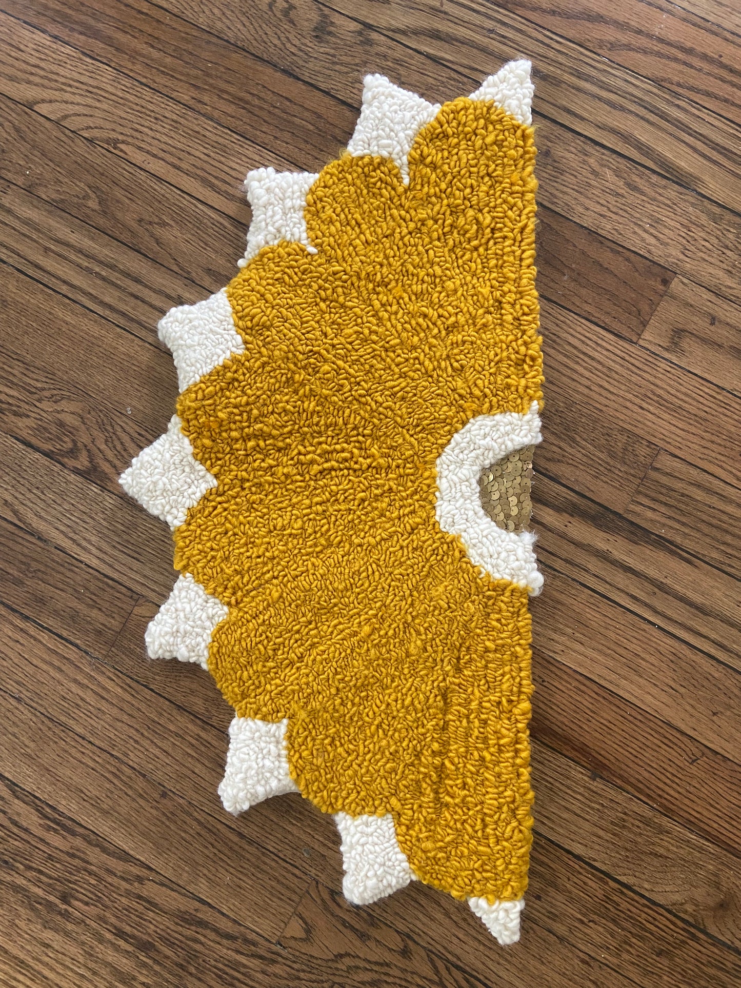 Mustard Starburst Tufted Wall Hanging