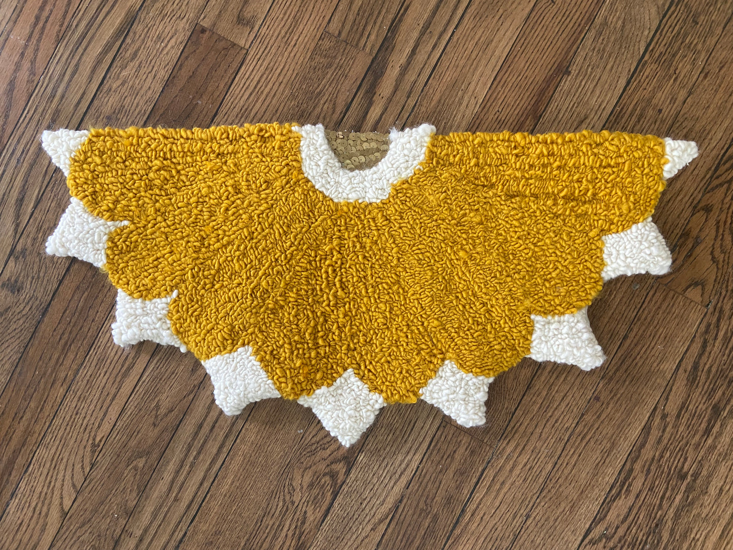 Mustard Starburst Tufted Wall Hanging