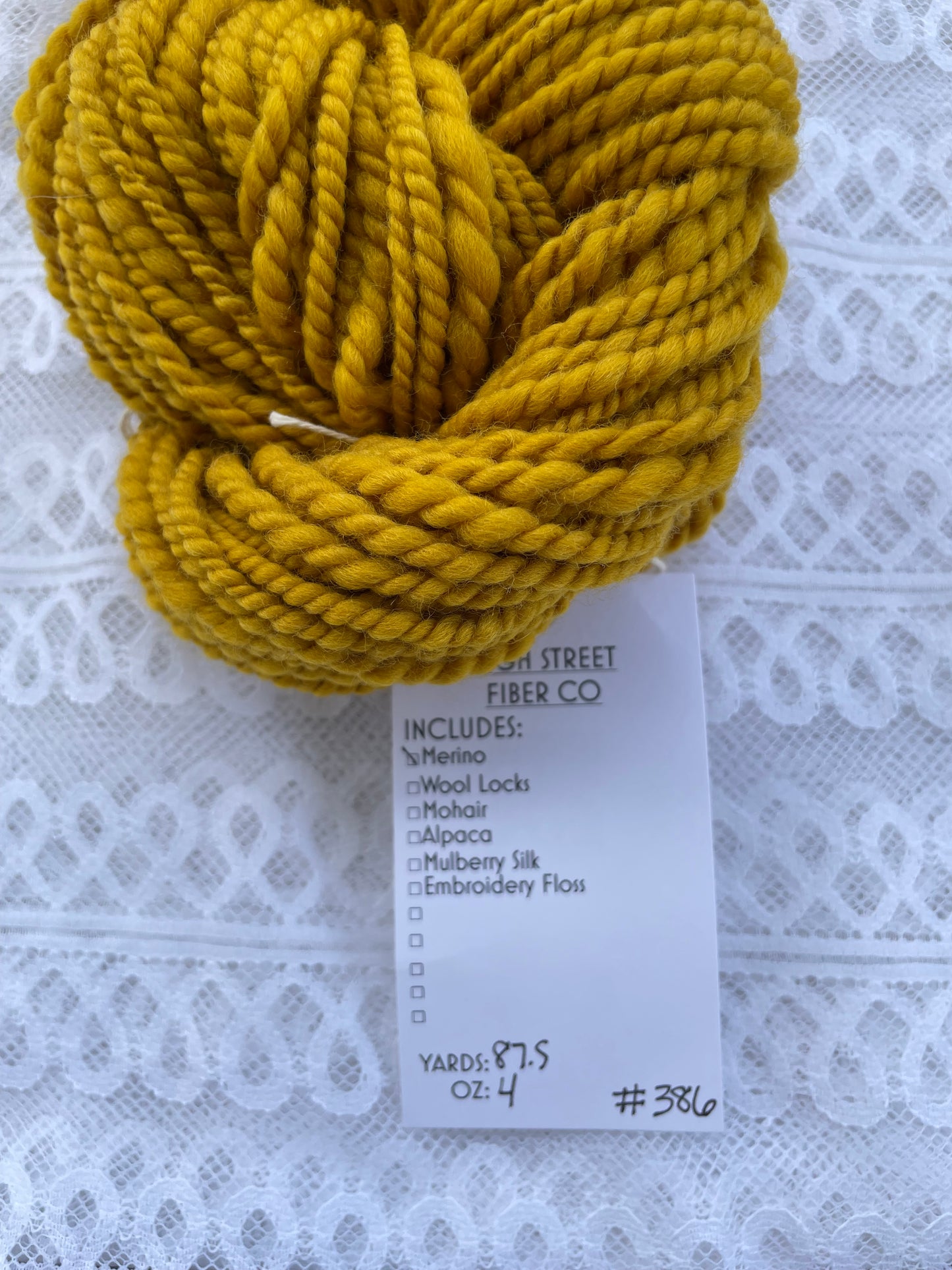 Mustard Bulky Merino Yarn #386