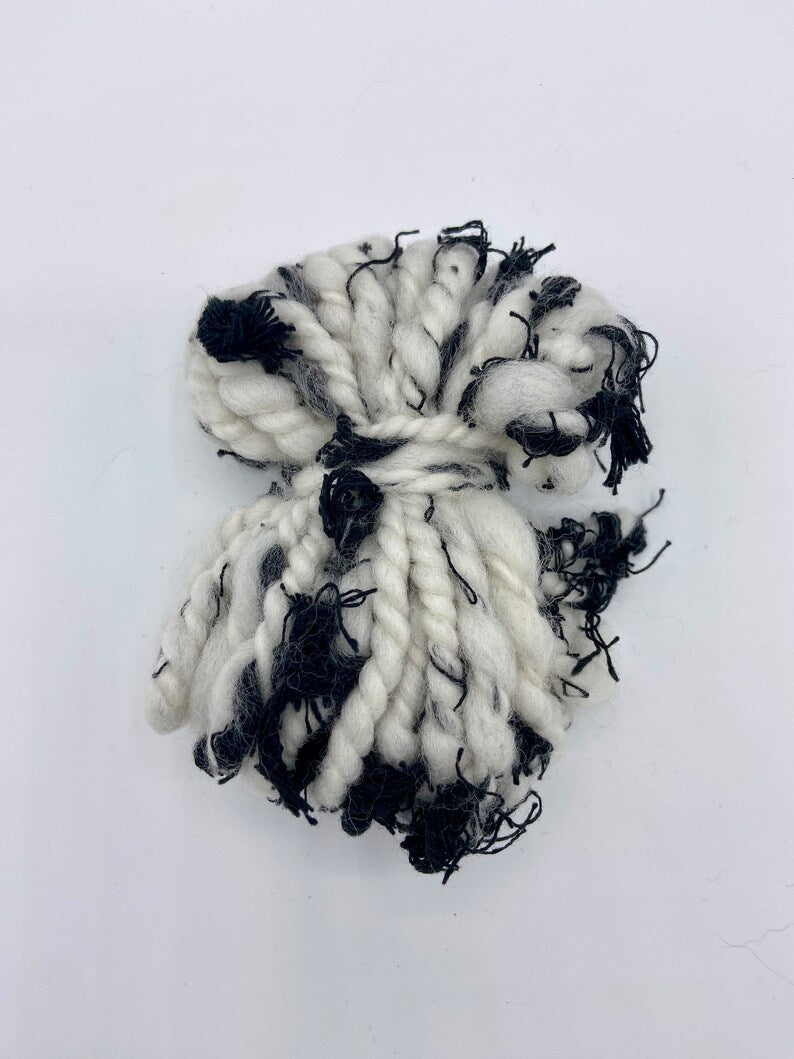 Black Rope Scrap Yarn Mini Skein