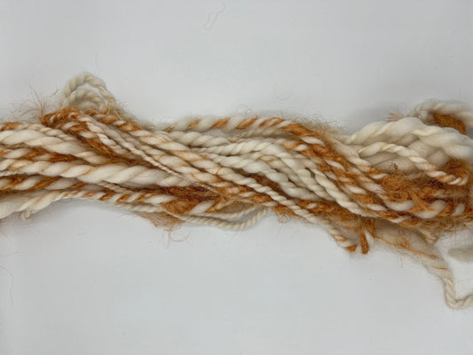 Orange/Peach Sari Silk Art Yarn